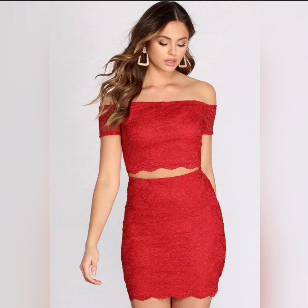 Red dress With Cutout.